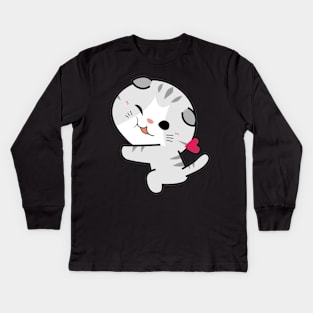 Smile cat Kids Long Sleeve T-Shirt